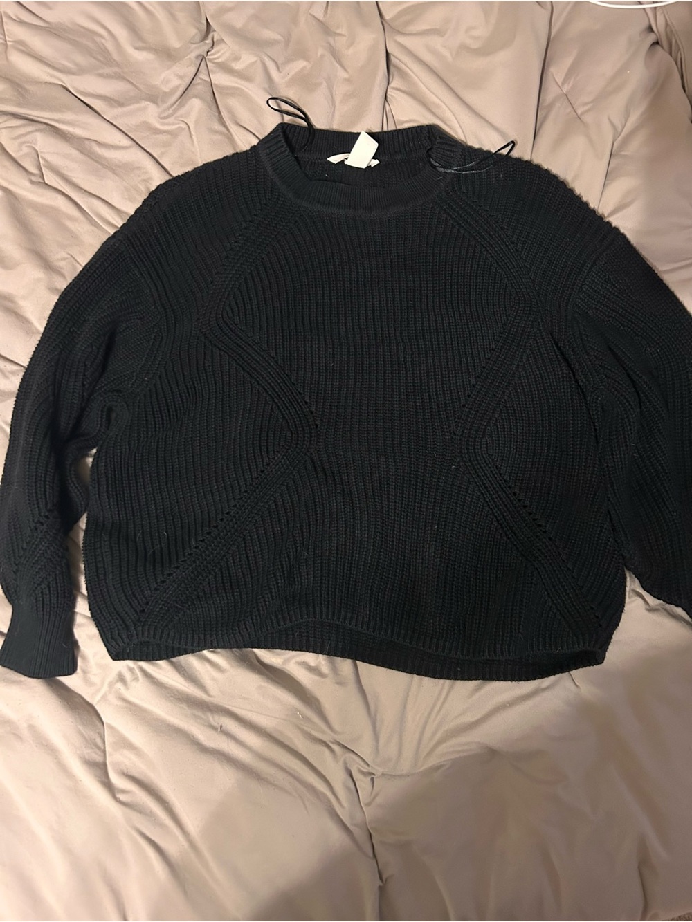 H&M Black Knit Crewneck Sweater